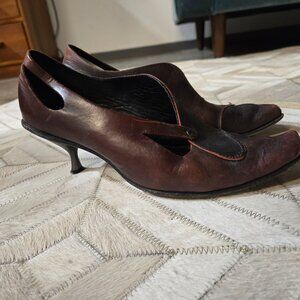 Cydwoq handmade oxblood Brown leather shoes 7M
